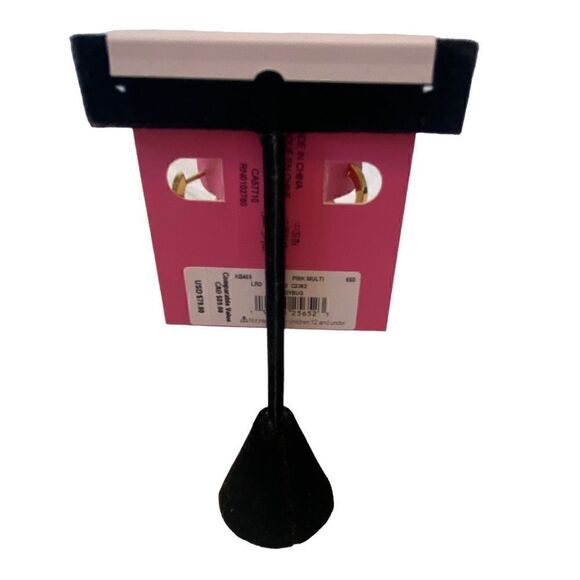 Kate spade beautiful red, black, gold & pave crystal ladybug huggie hoops. - Picture 4 of 6